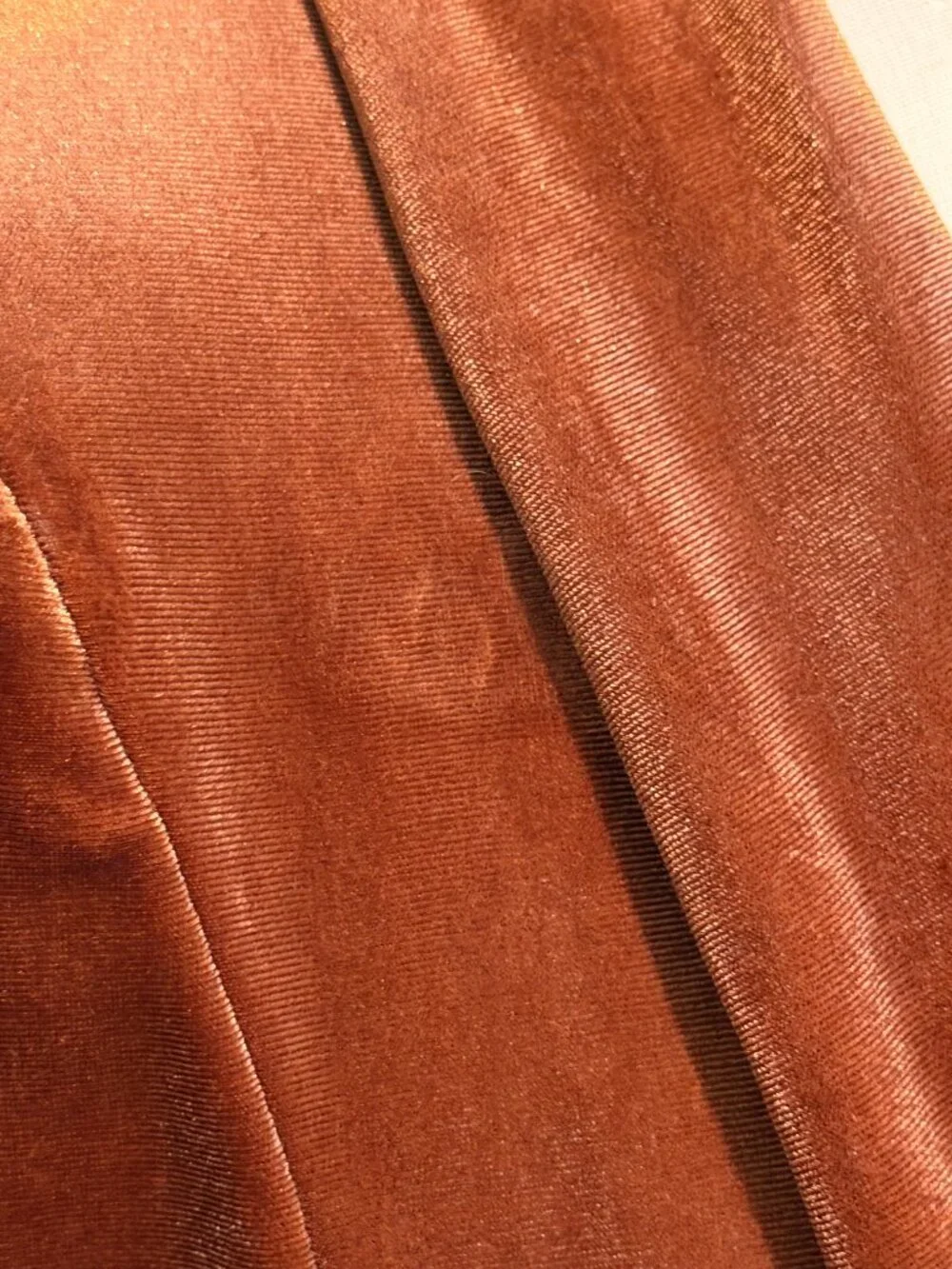 Romeo & Juliet Couture Velvet Blazer Burnt Orange Metallic Size Medium - Picture 5 of 10